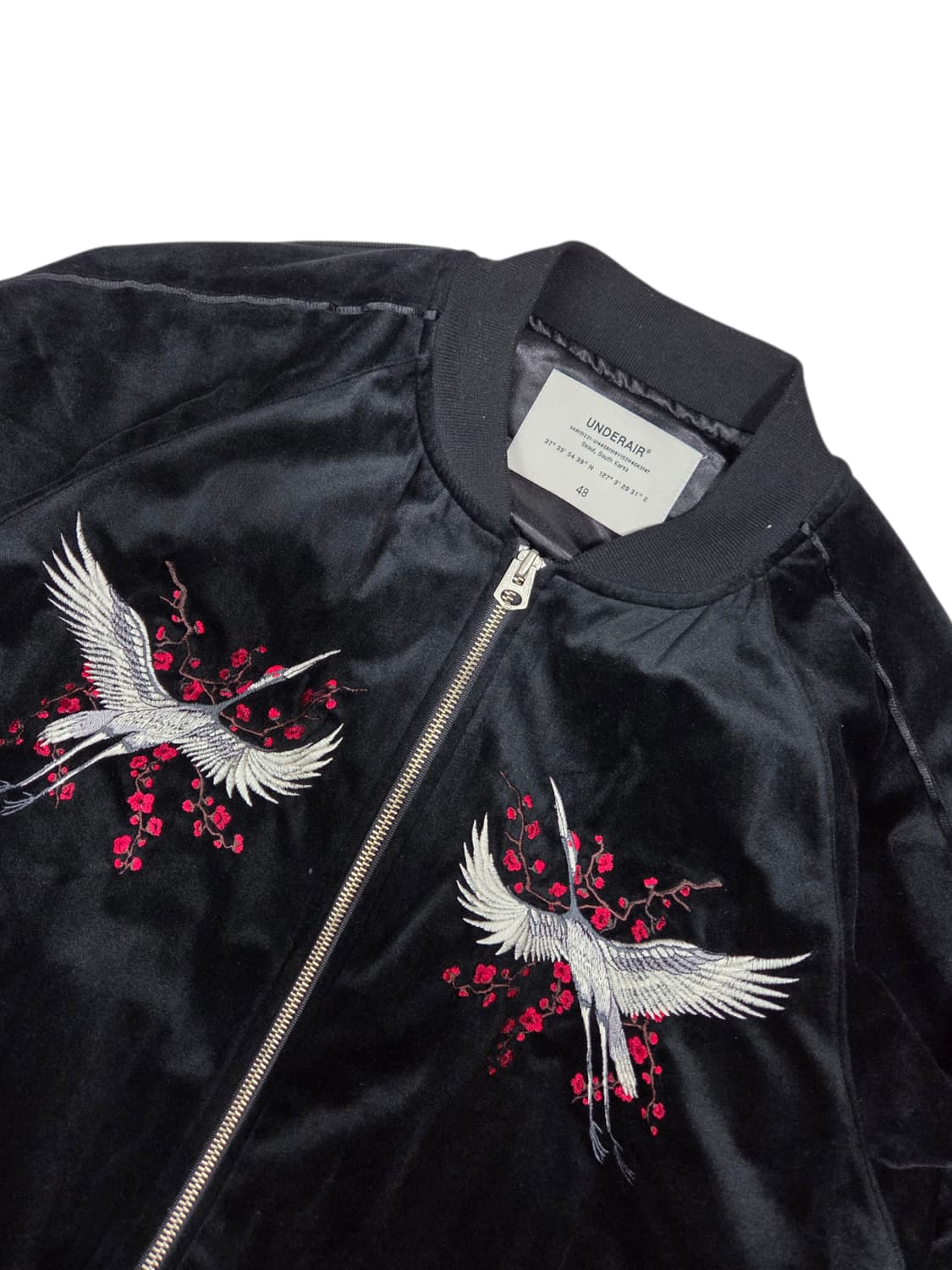 UNDERAIR 언더에어 벨벳 매화 자수 스카잔 자켓 48 상품이미지2