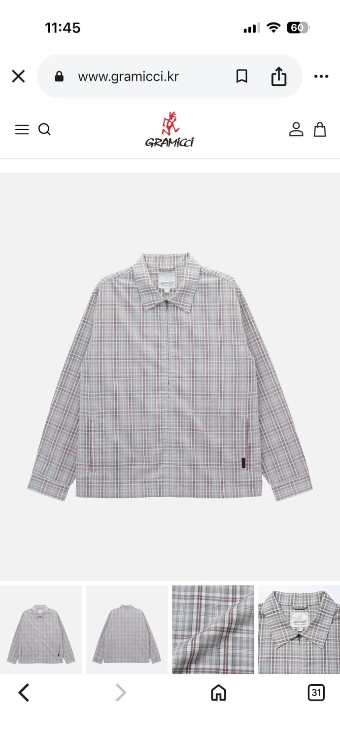 (구매) 그라미치 체크 셔츠 M 상품이미지1