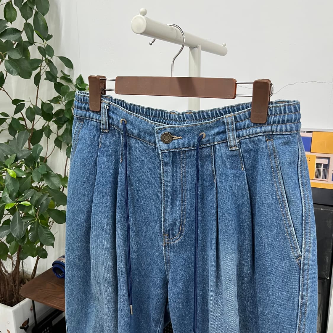 송지오옴므 밴딩 데님팬츠 46  상품이미지2