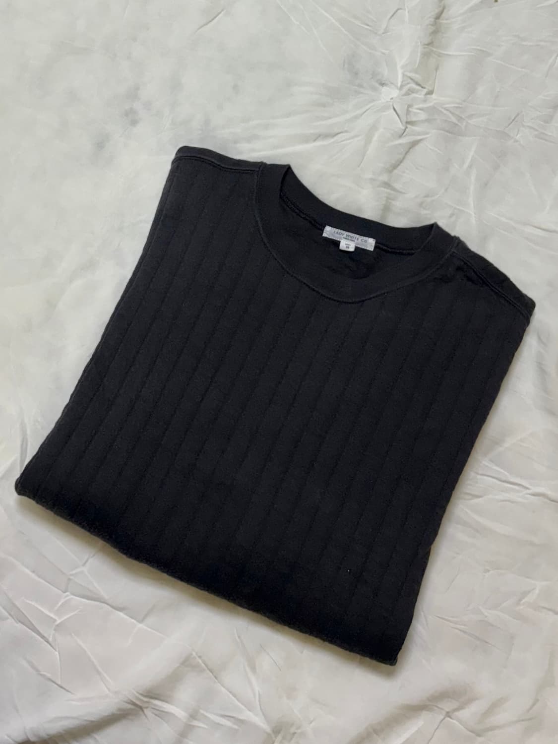 레이디화이트 퀼티드 크루넥[앤트러사이트, M] 상품이미지3