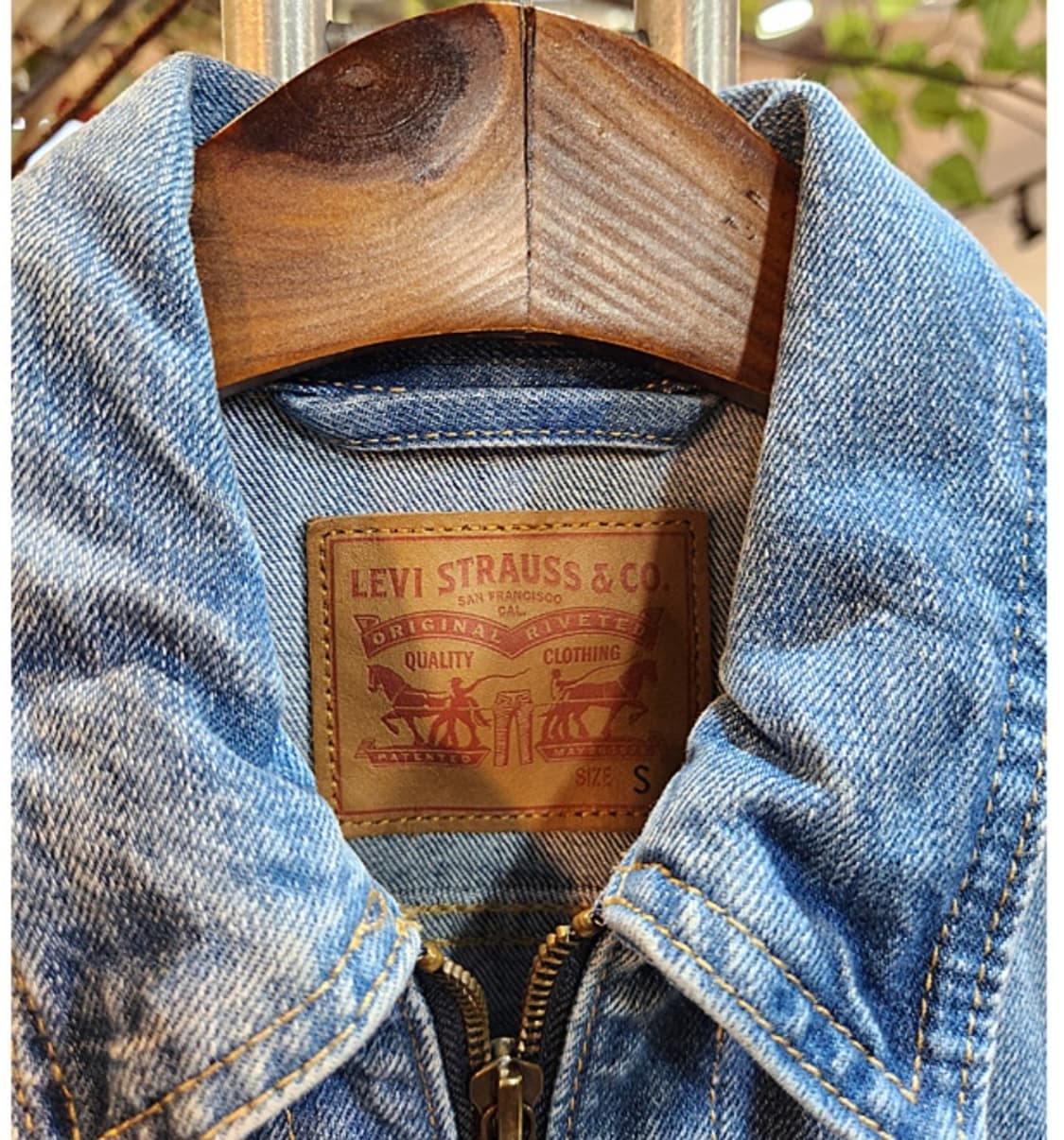 LEVIS 리바이스 오렌지 탭 지퍼 데님 자켓 상품이미지3