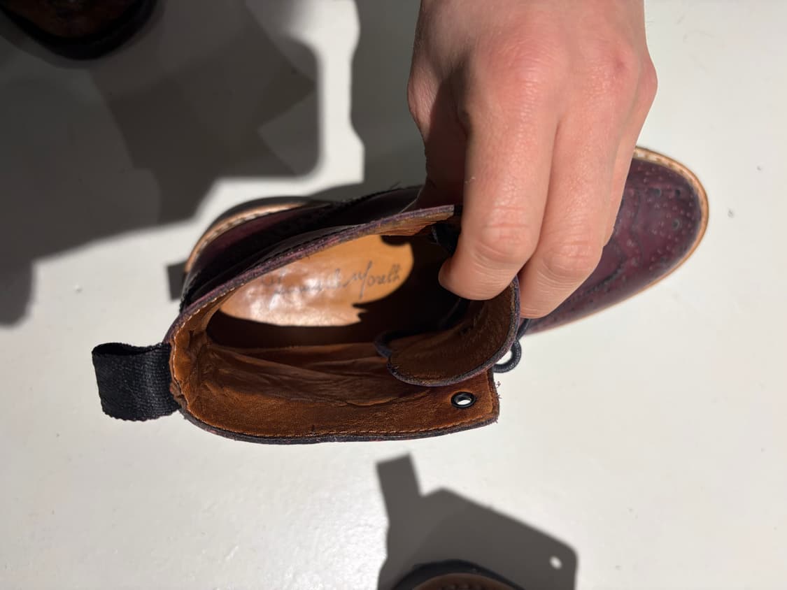 지안카를로 모렐리 웨스턴 버건디 브로그 윙팁 부츠 상품이미지4