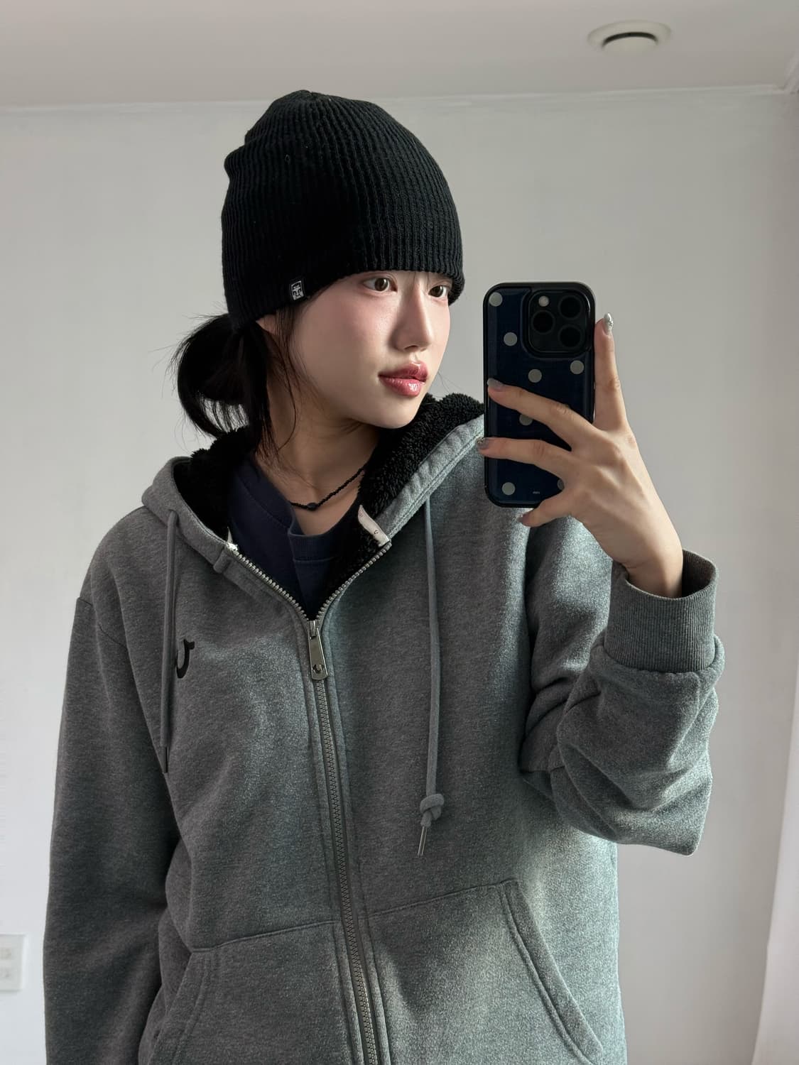 오베이 블랙 비니 상품이미지2