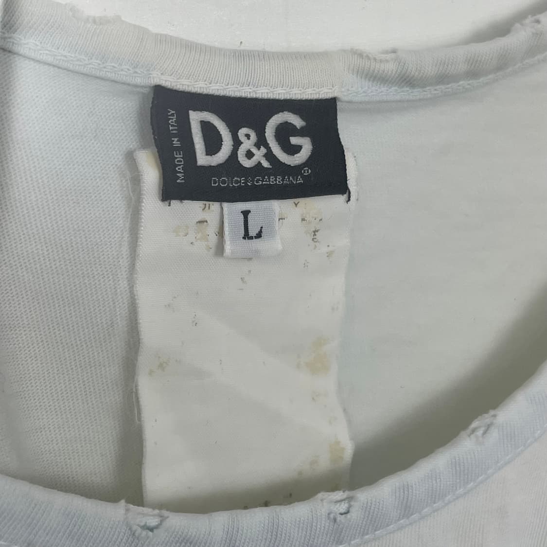돌체앤가바나 d&g 대미지 패턴 슬리브리스 나시 민소매 티셔츠 상품이미지3