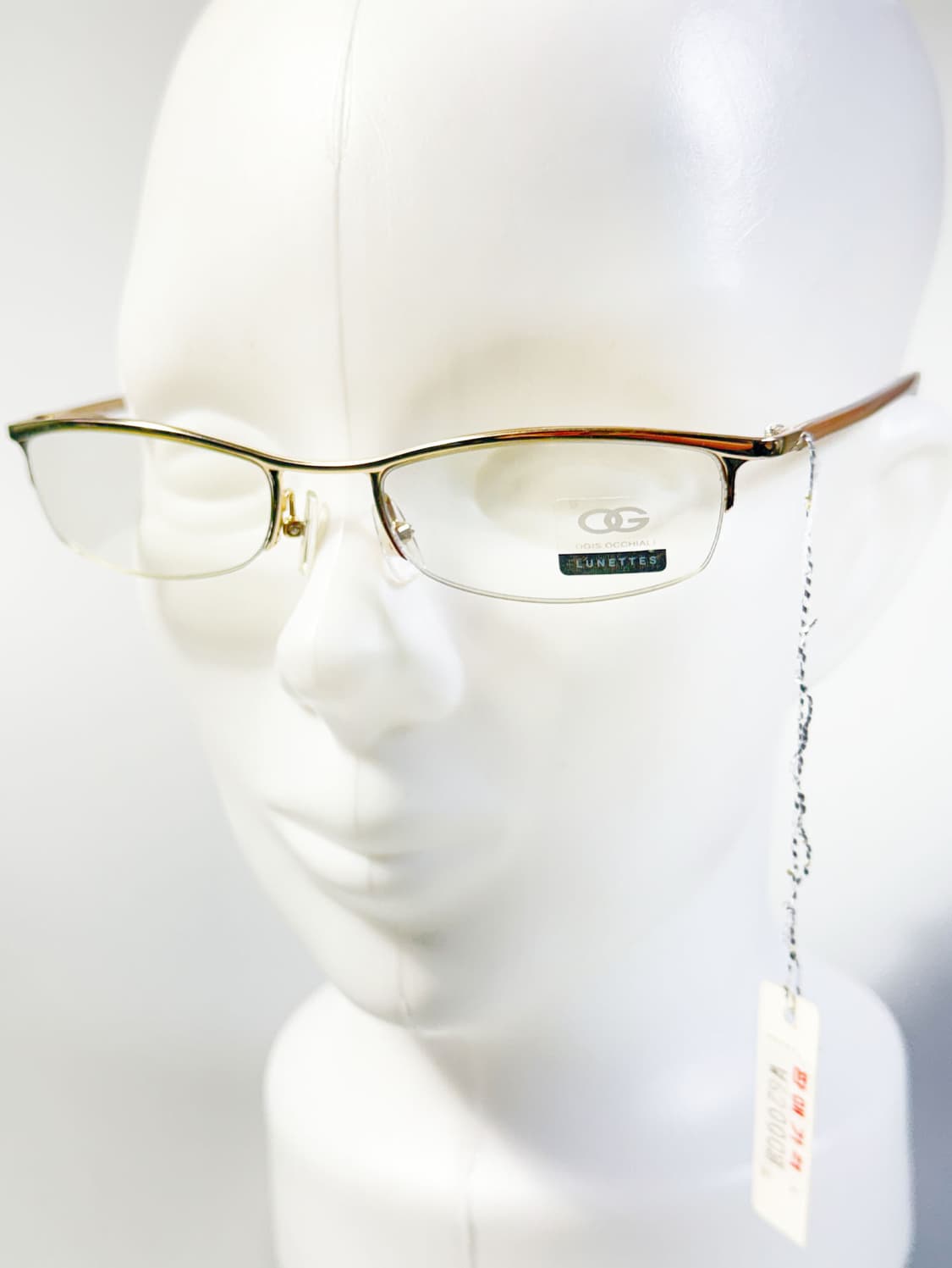 OGIS OCCHIALI 골드 반무테 스퀘어 메탈 빈티지 안경 상품이미지8