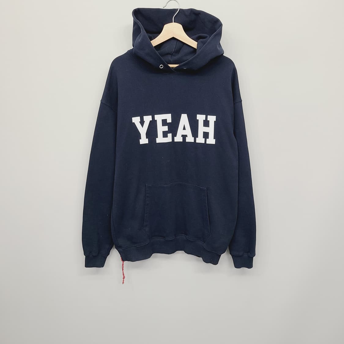 빔즈 BEAMS YEAH 컬리지 로고 후디 네이비 L 상품이미지2