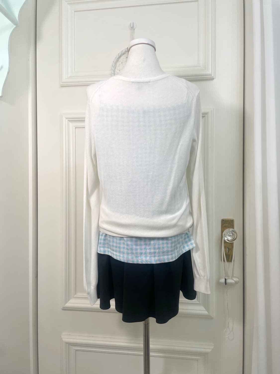 black pleats banding midi skirt(size-M) 상품이미지8