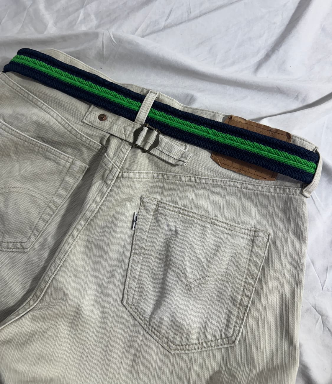 빈티지 스트라이프 위빙 벨트 상품이미지2