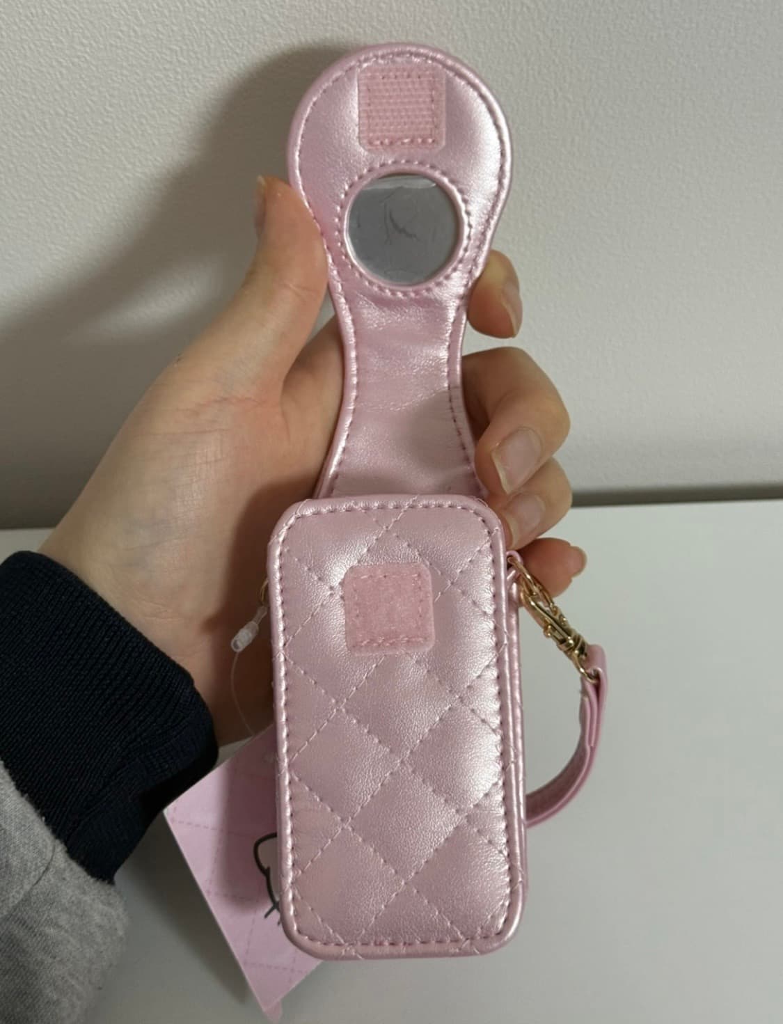 (택o 새제품) 헬로키티 정품 퀼트 핑크 립 파우치 상품이미지2