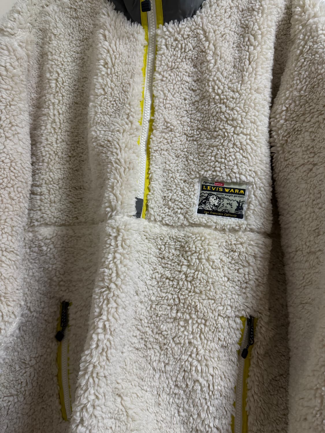 리바이스 양털플리스 아노락 아이보리  상품이미지4
