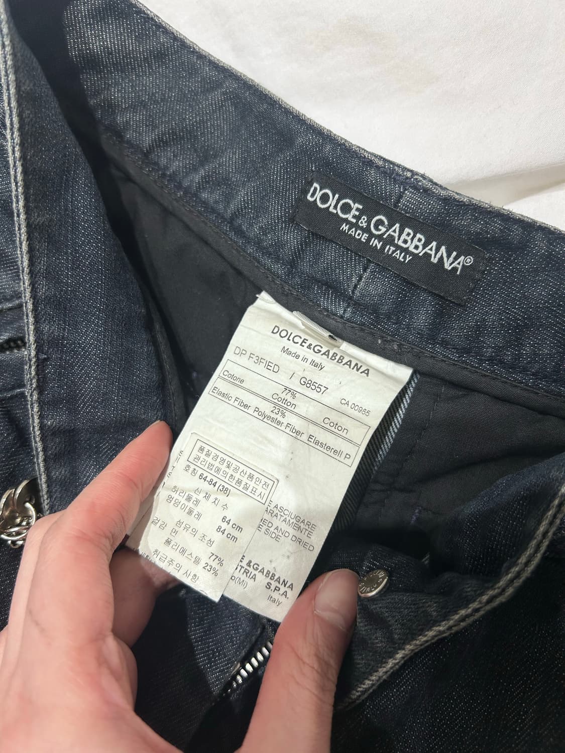 돌체앤가바나 포켓사이드 체인 디테일흑청 상품이미지7