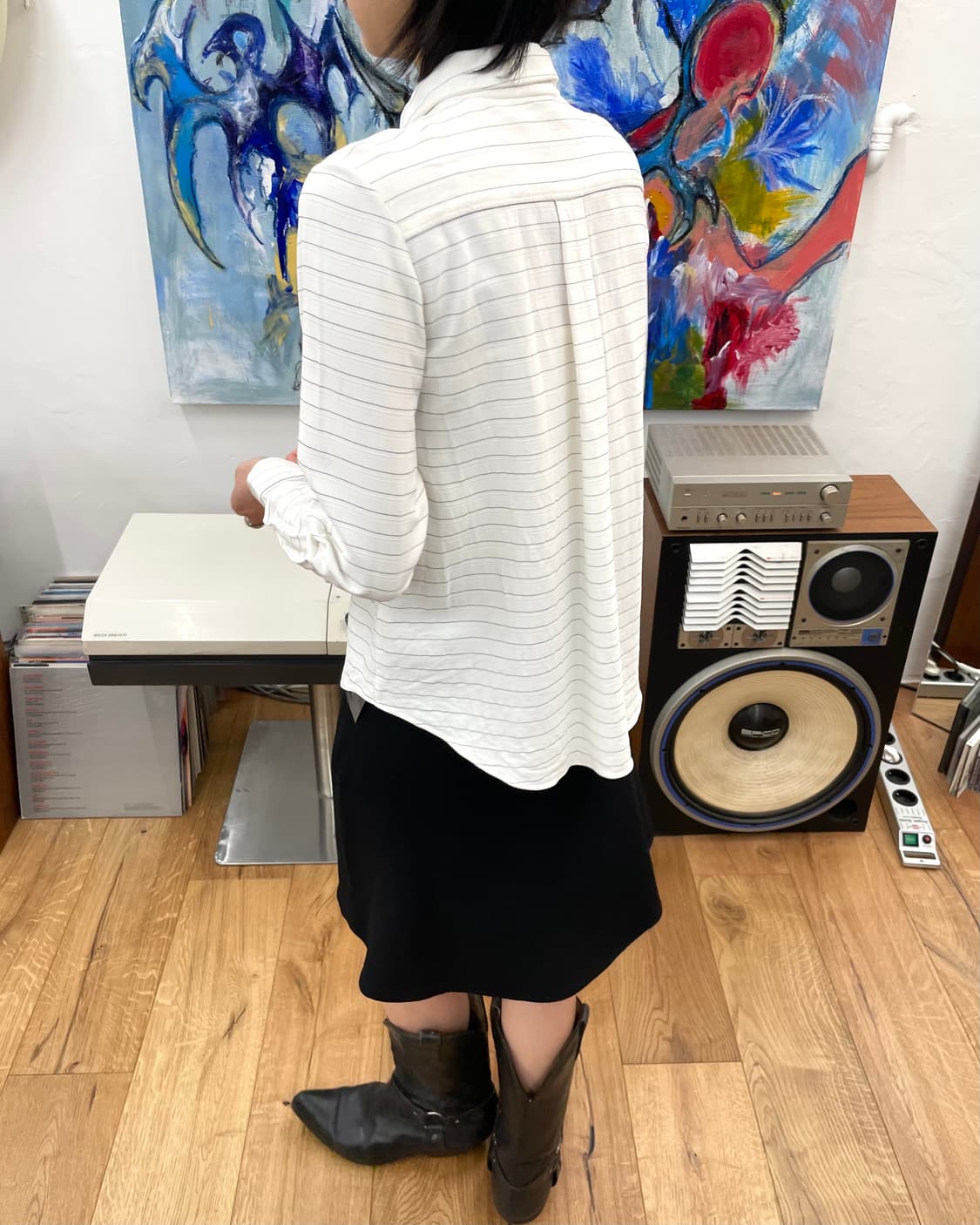 [S] 끌로에 스트라이프 스카프 블라우스 상품이미지3