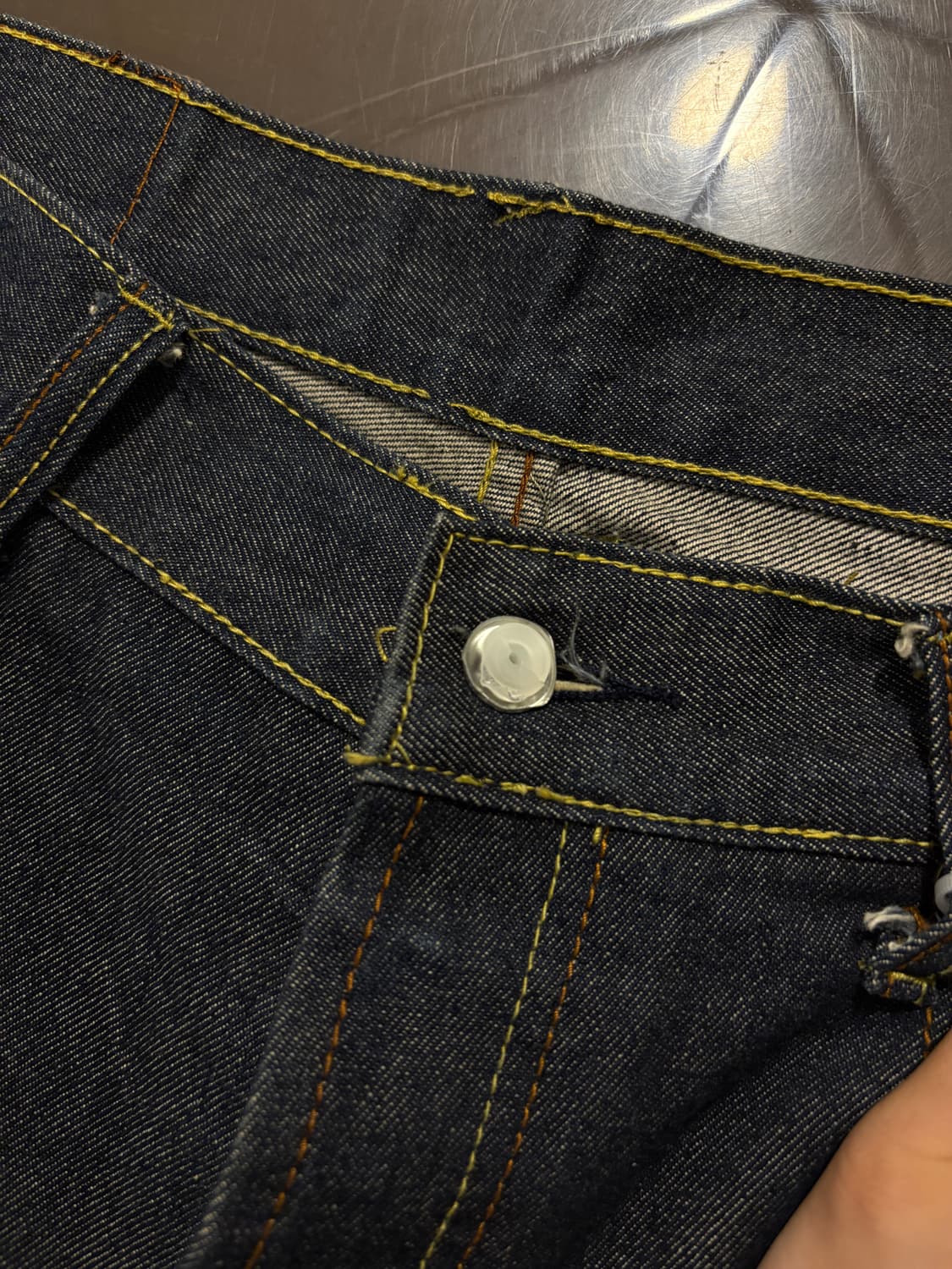 에비수 호랑이자수 데님팬츠  상품이미지7