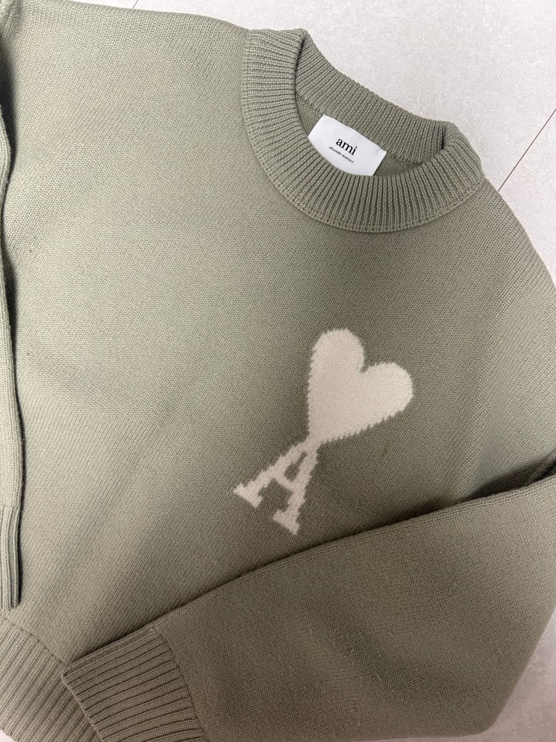 아미(AMI) 안타르시아 니트(세이지그린/S) 상품이미지1