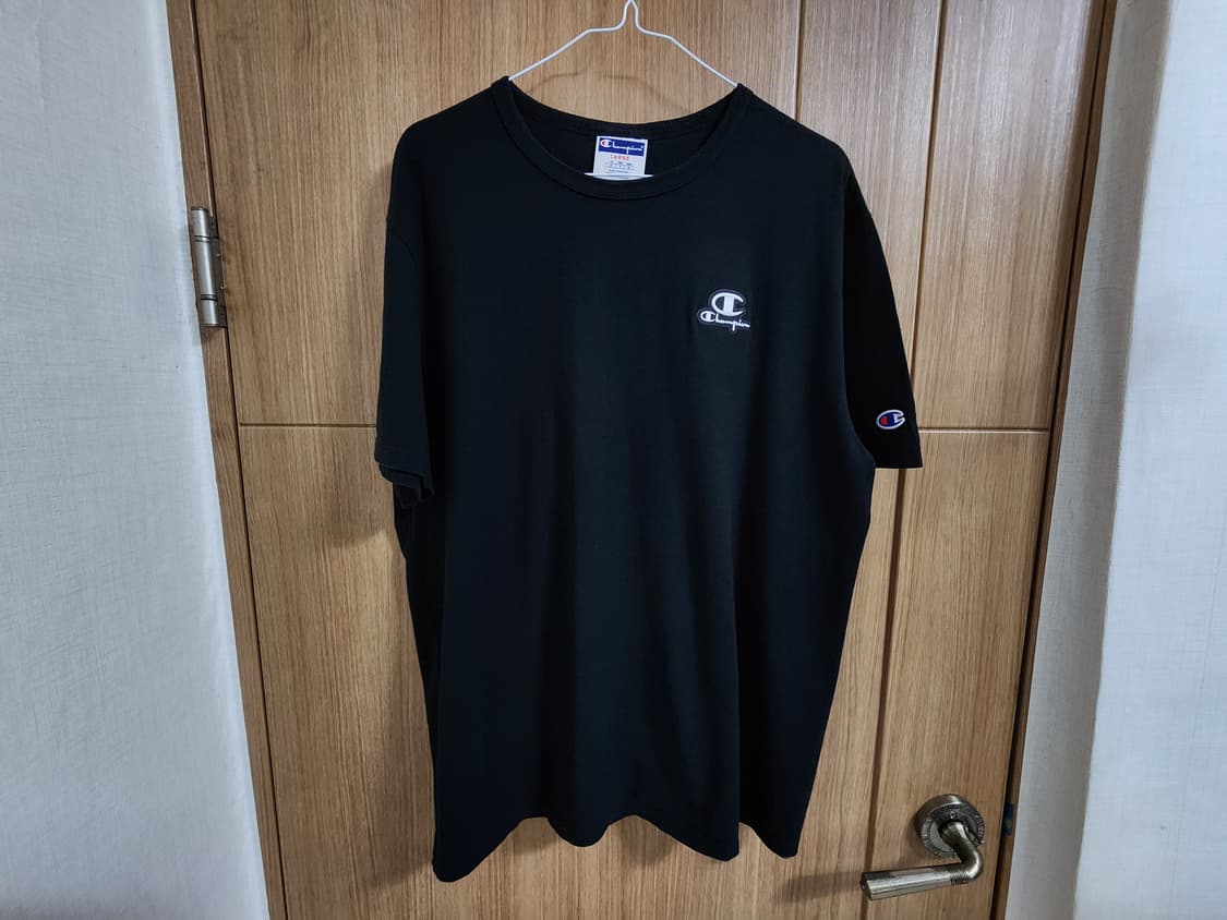 (XL)챔피온 블랙 반팔 티셔츠 상품이미지1