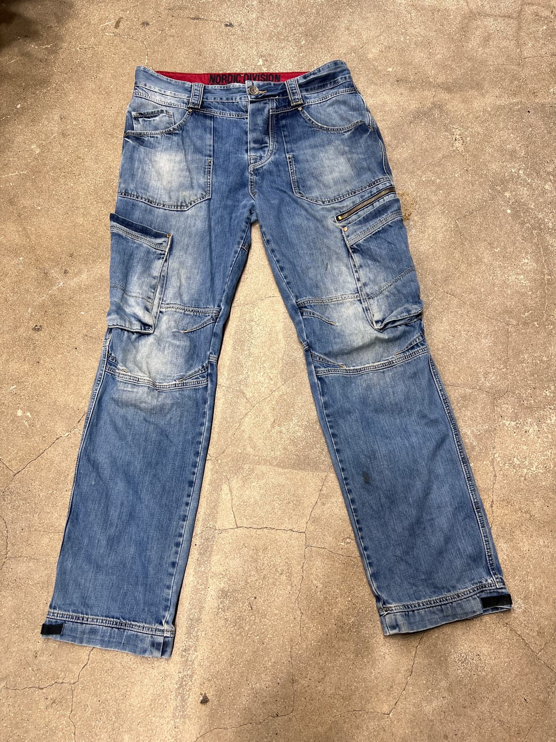 Y2K 유럽 빈티지 카고 데님 팬츠 상품이미지1