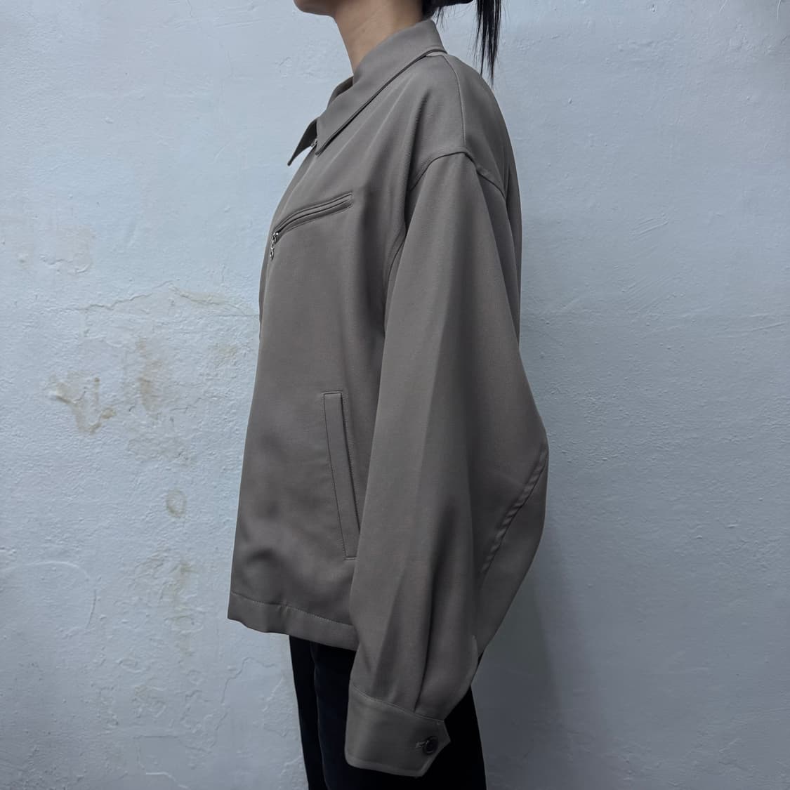 레이지블루(RAGEBLUE) 베이지 폴리에스터 칼라넥 집업 블루종 자켓 상품이미지2