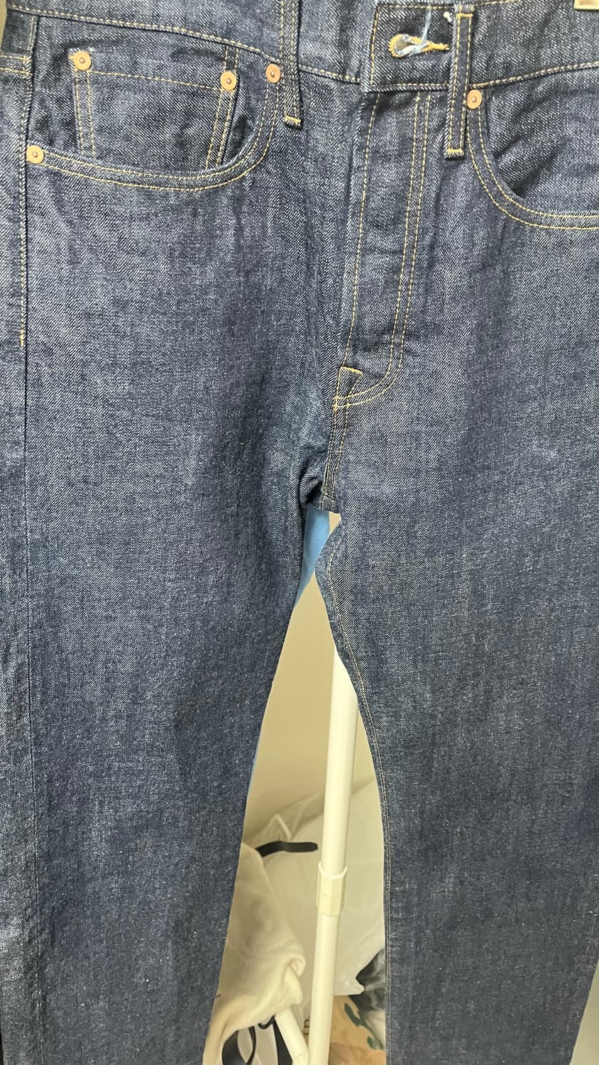 아웃스탠딩 40S SELVEDGE STRAIGHT PANTS_INDIGO 상품이미지1