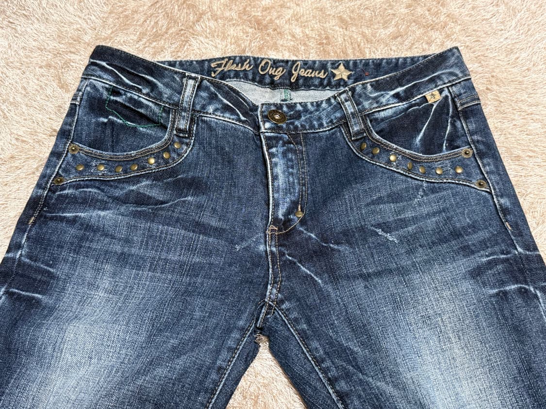 세미 부츠컷 로우라이즈 데님 팬츠 상품이미지3