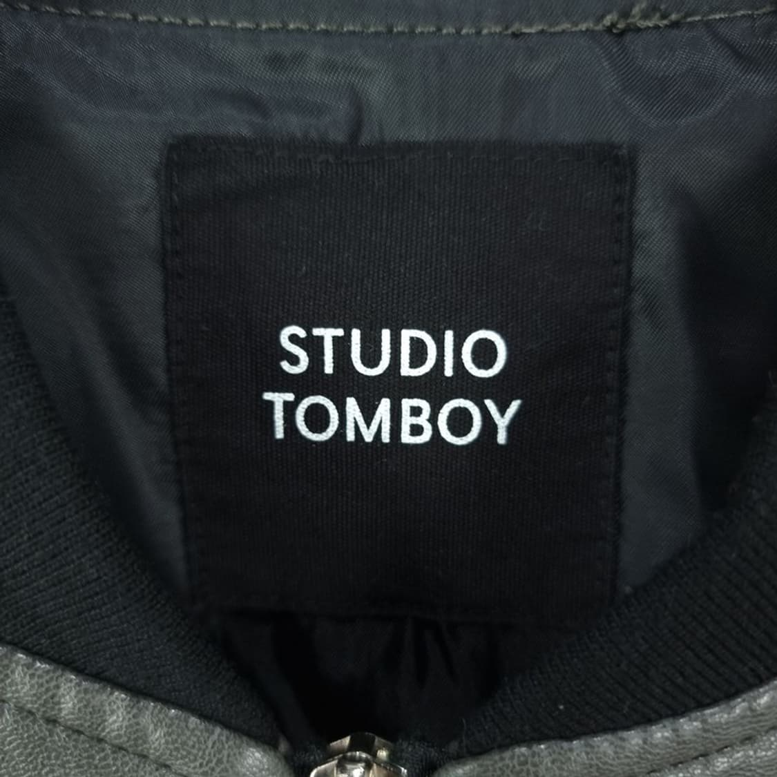 [톰보이] 비건 레더 바시티 자켓 M18633 상품이미지7