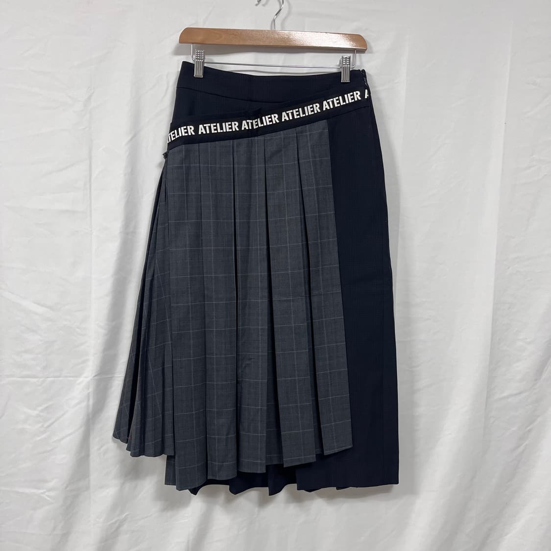 럭키슈에뜨 컬러 믹스 플리츠 스커트 상품이미지1