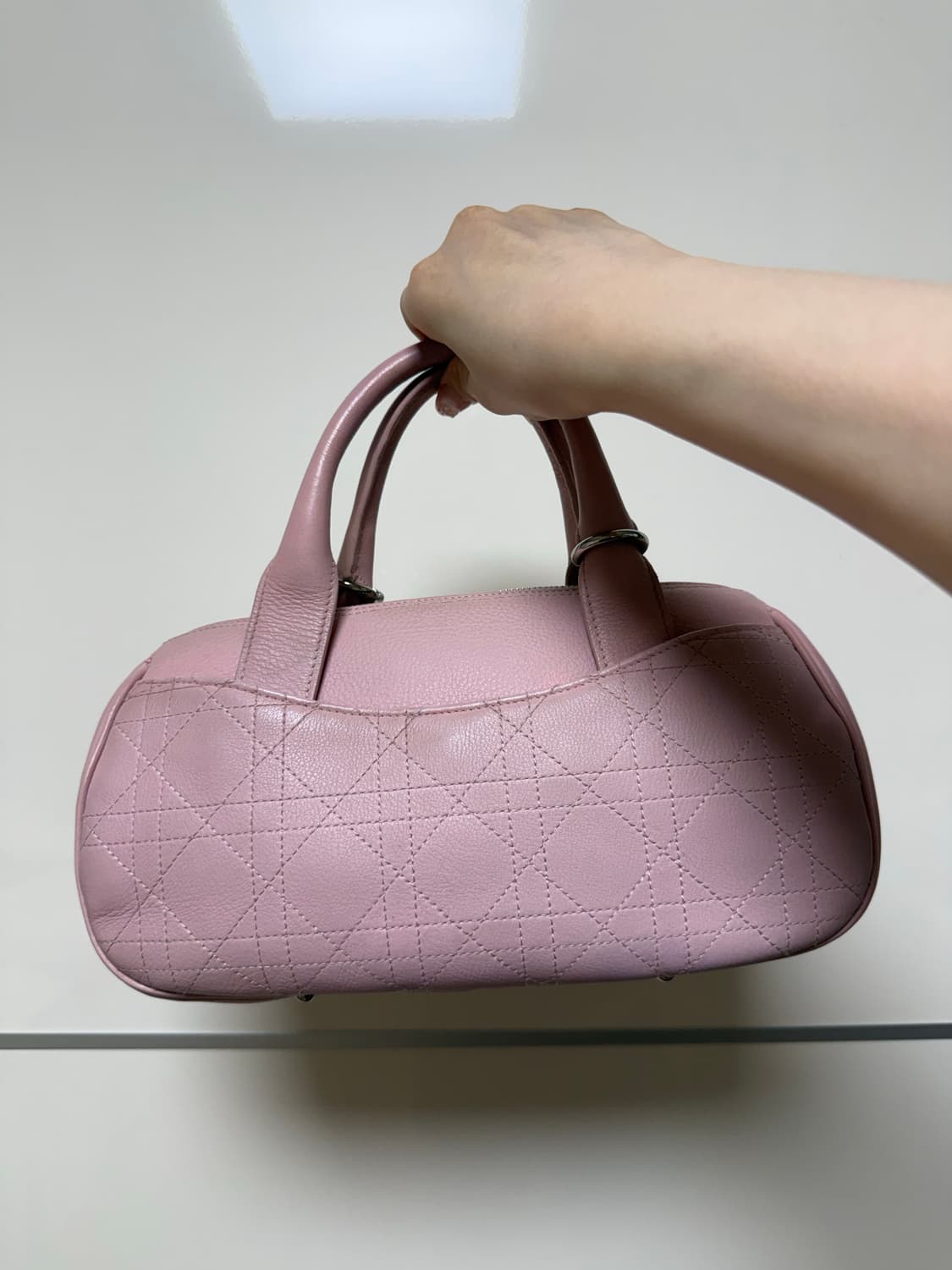 Dior 디올 빈티지 핑크 까나쥬 D참 보스턴백 상품이미지2