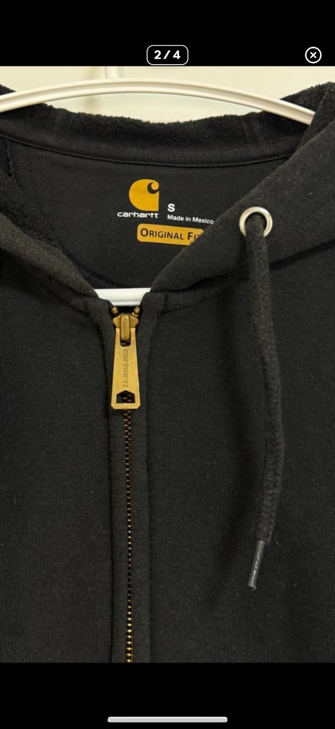 칼하트 후드집업 블랙s 상품이미지3