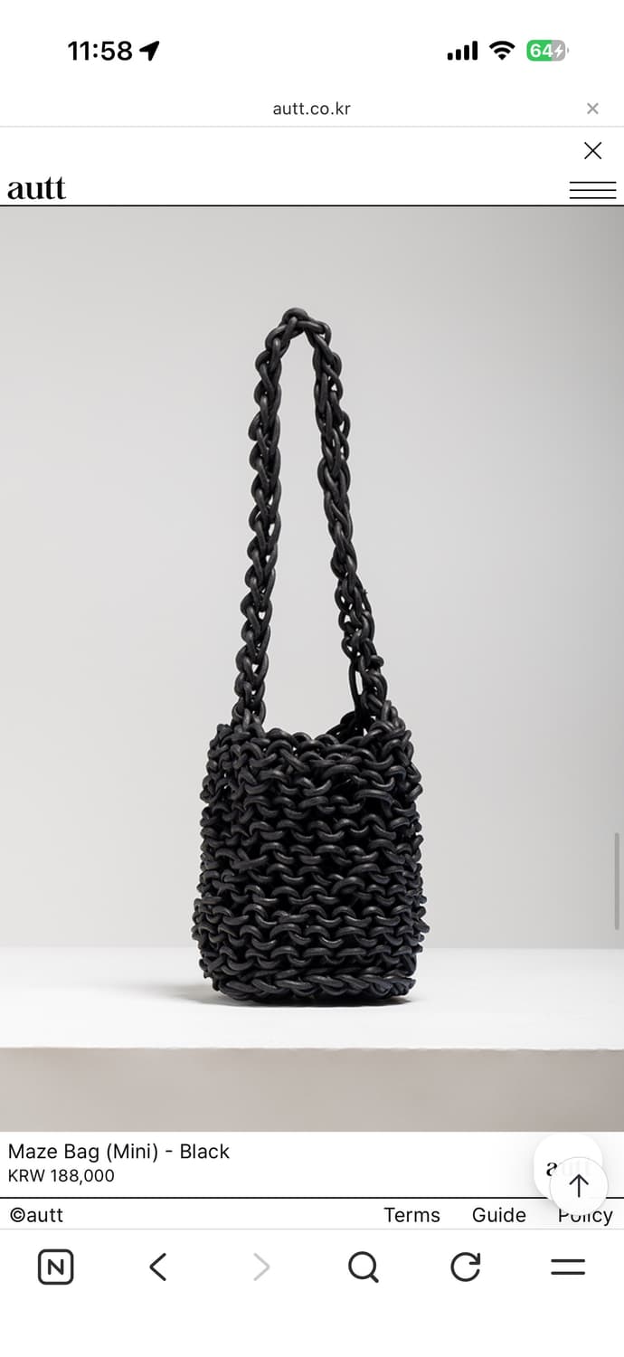 autt 어트 메이즈백 블랙 상품이미지2