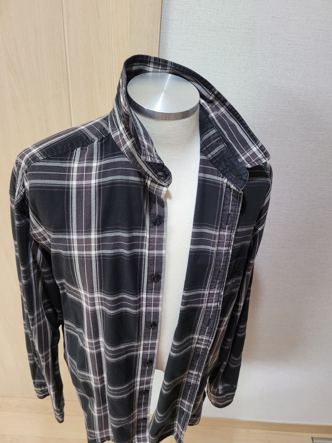 후아유 WHO.A.U 남자 체크 셔츠 XL 브라운 상품이미지6