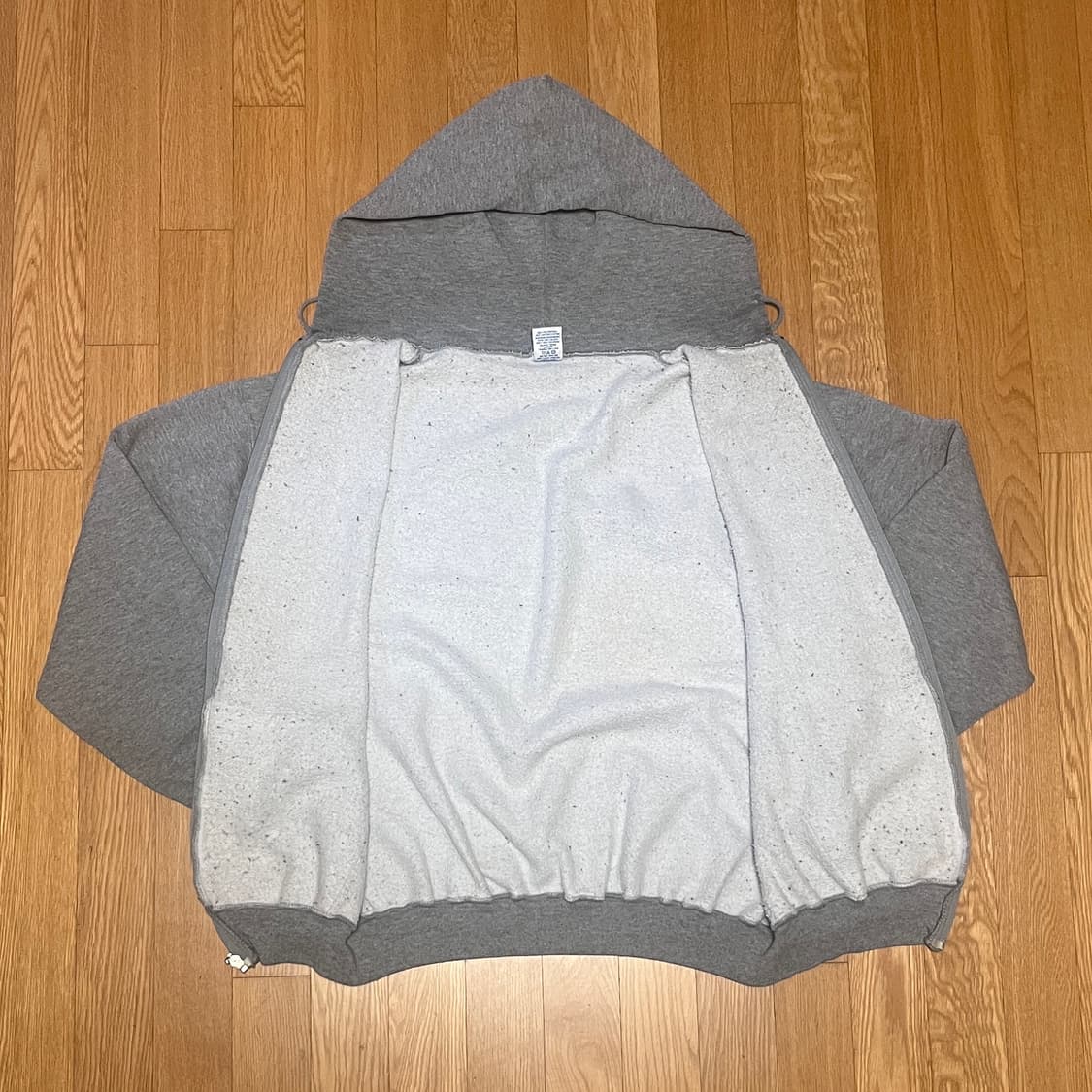[L] 90s 빈티지 러셀 후드집업 헤더 그레이 상품이미지4