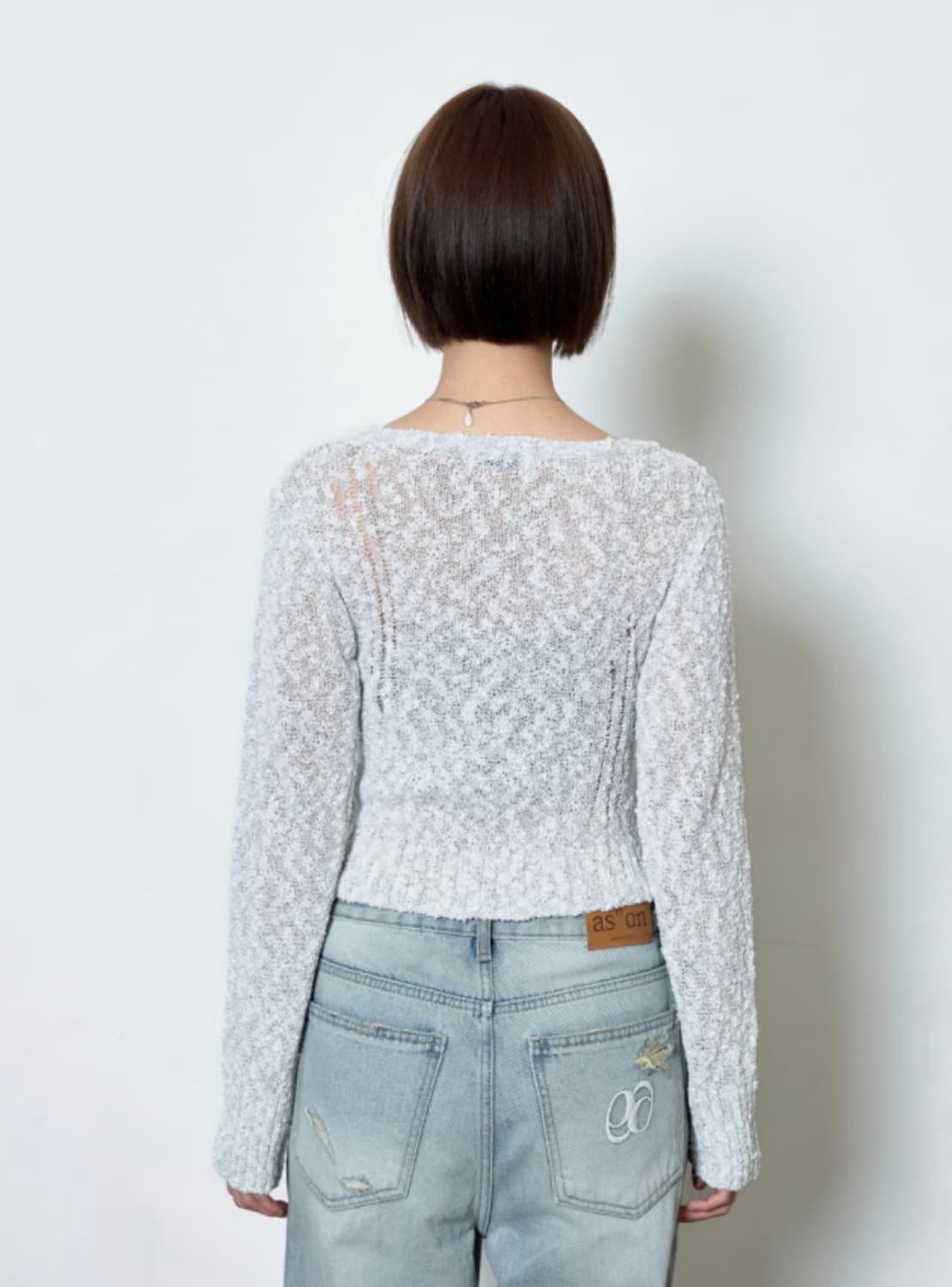 ASON ICE BOUCLE KNIT GRAY  상품이미지4