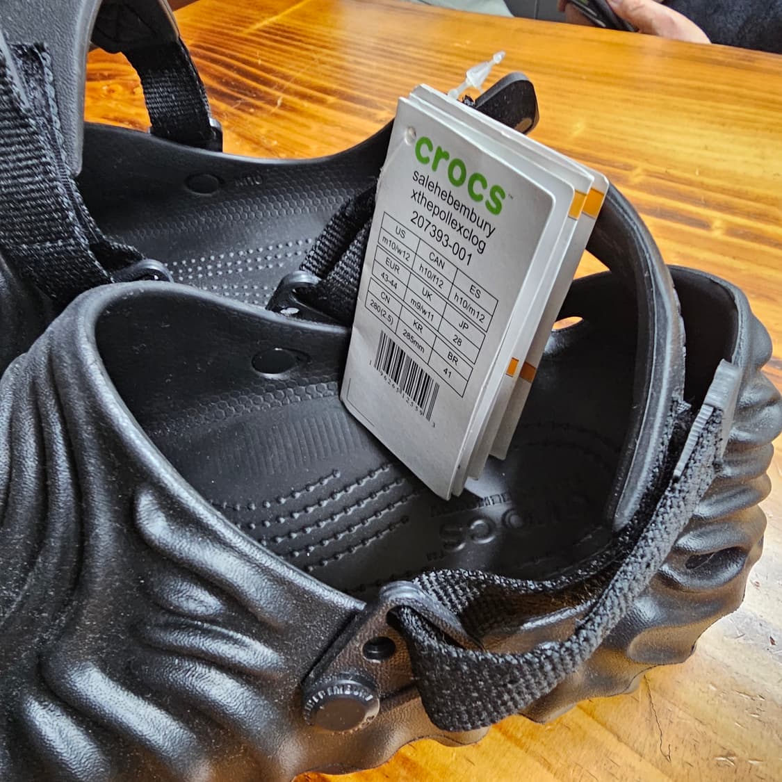 (새상품) 크록스 살레헤 벰버리 폴렉스 클로그 블랙(새스콰치) 2 상품이미지7
