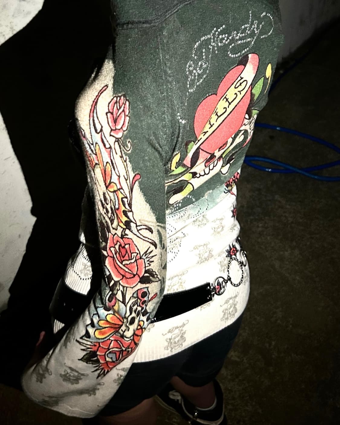 Ed Hardy skull oriental knit hoodie 상품이미지2
