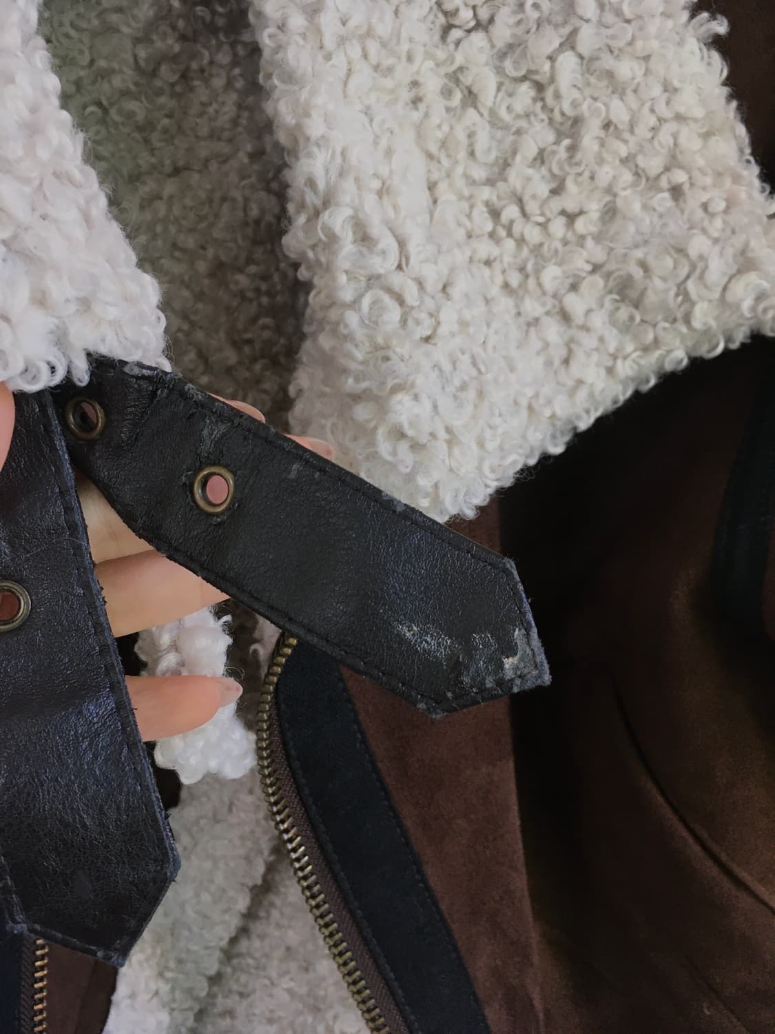 jpn vintage 브라운 무스탕 점퍼 상품이미지8