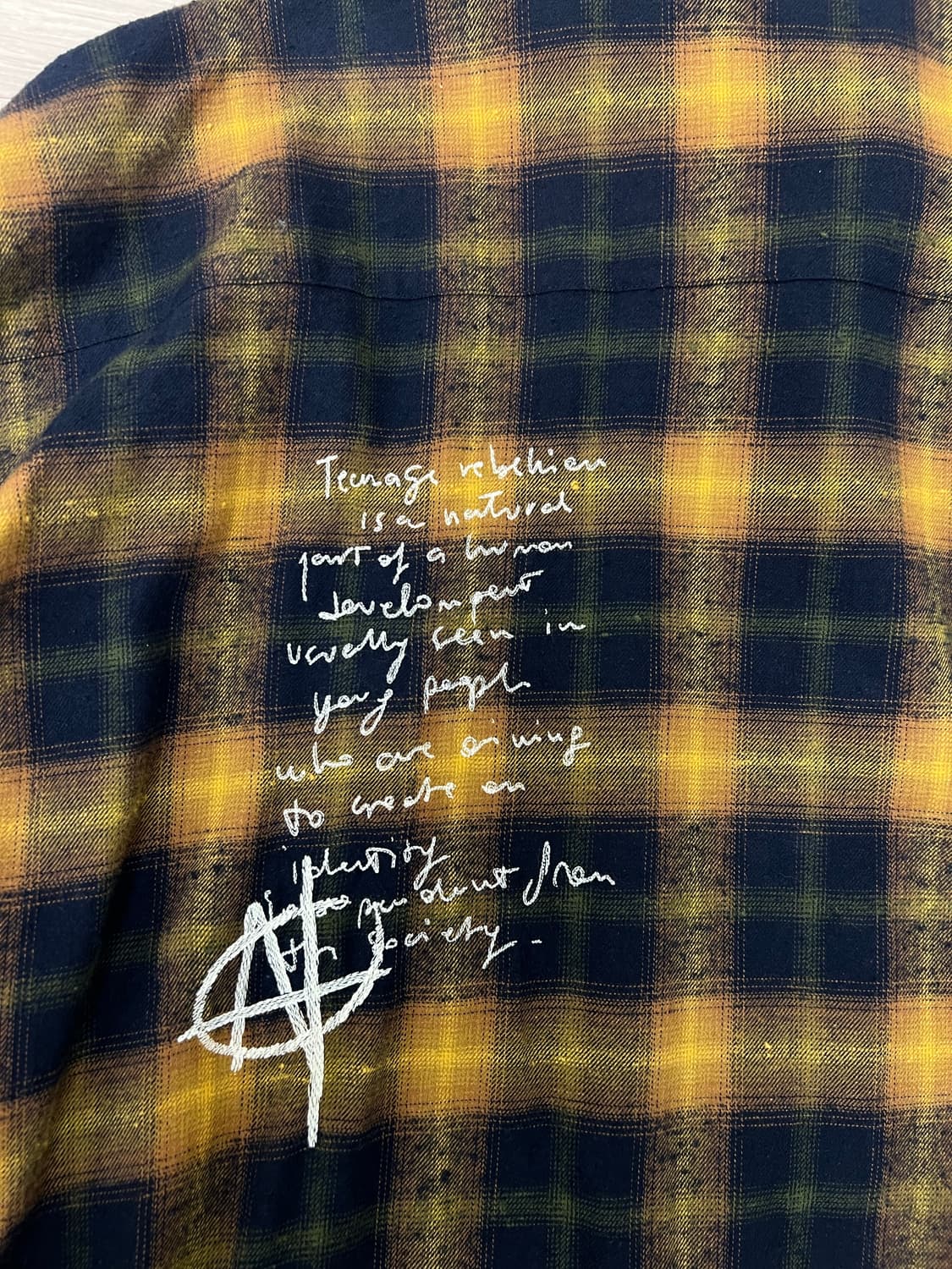 An other date / 오버사이즈 엠브로이더 체크 셔츠 / 48 상품이미지10