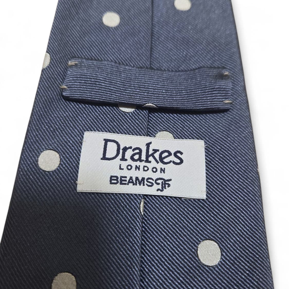 드레익스 빔즈 별주 실크 닷패턴 넥타이 상품이미지2