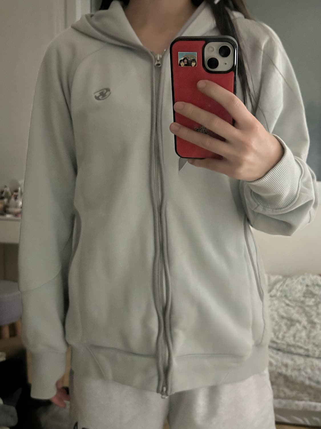 산산기어 후드집업 그레이 2사이즈 상품이미지2