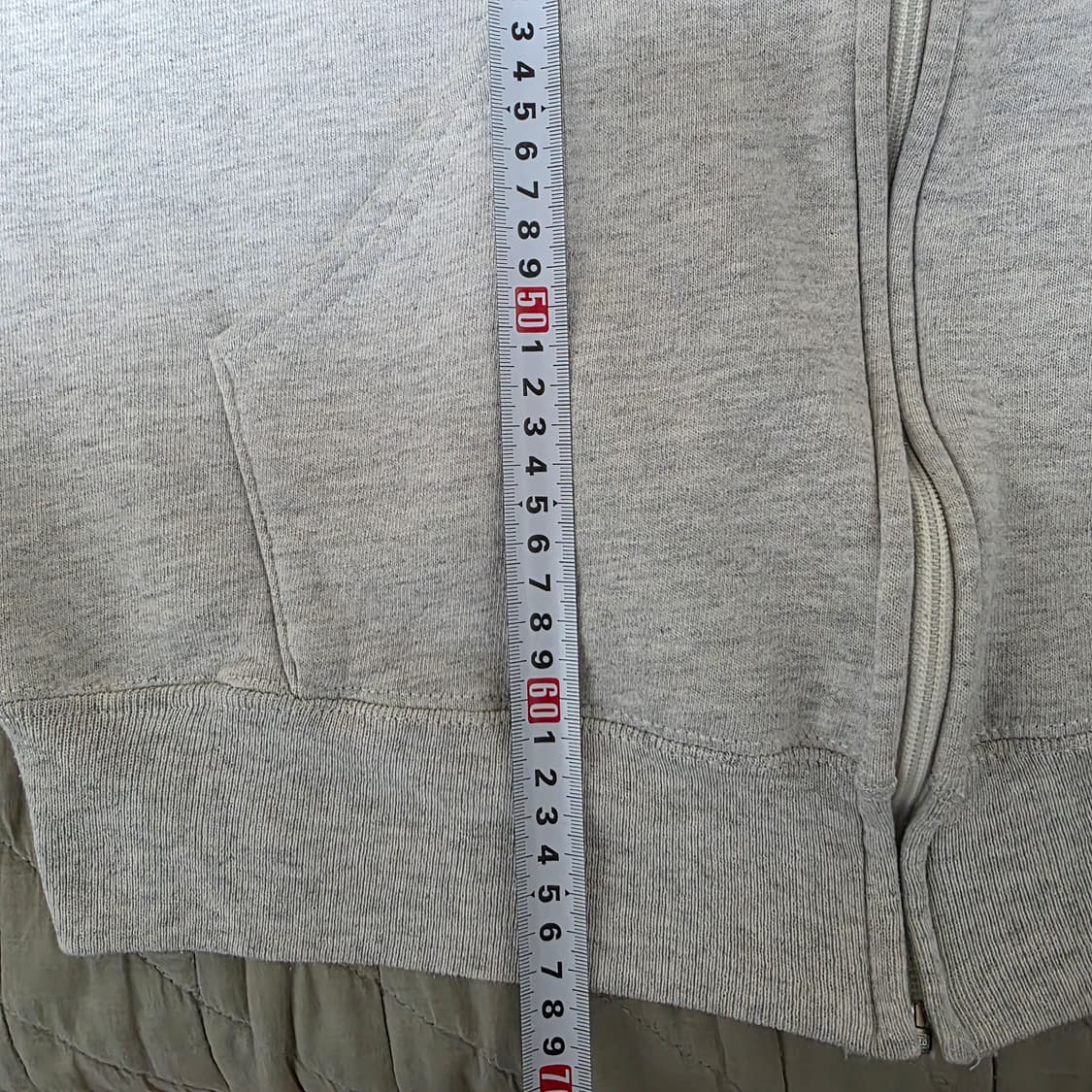 [XL] 90s USA 빈티지 러셀 애슬레틱 후드집업 라이트 그레이 상품이미지8