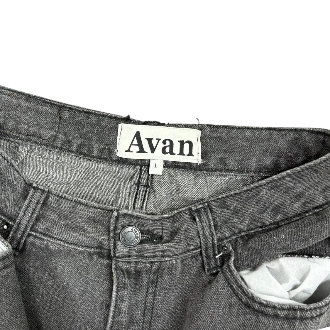 [L] 어반드레스 데님 흑청 팬츠 상품이미지4