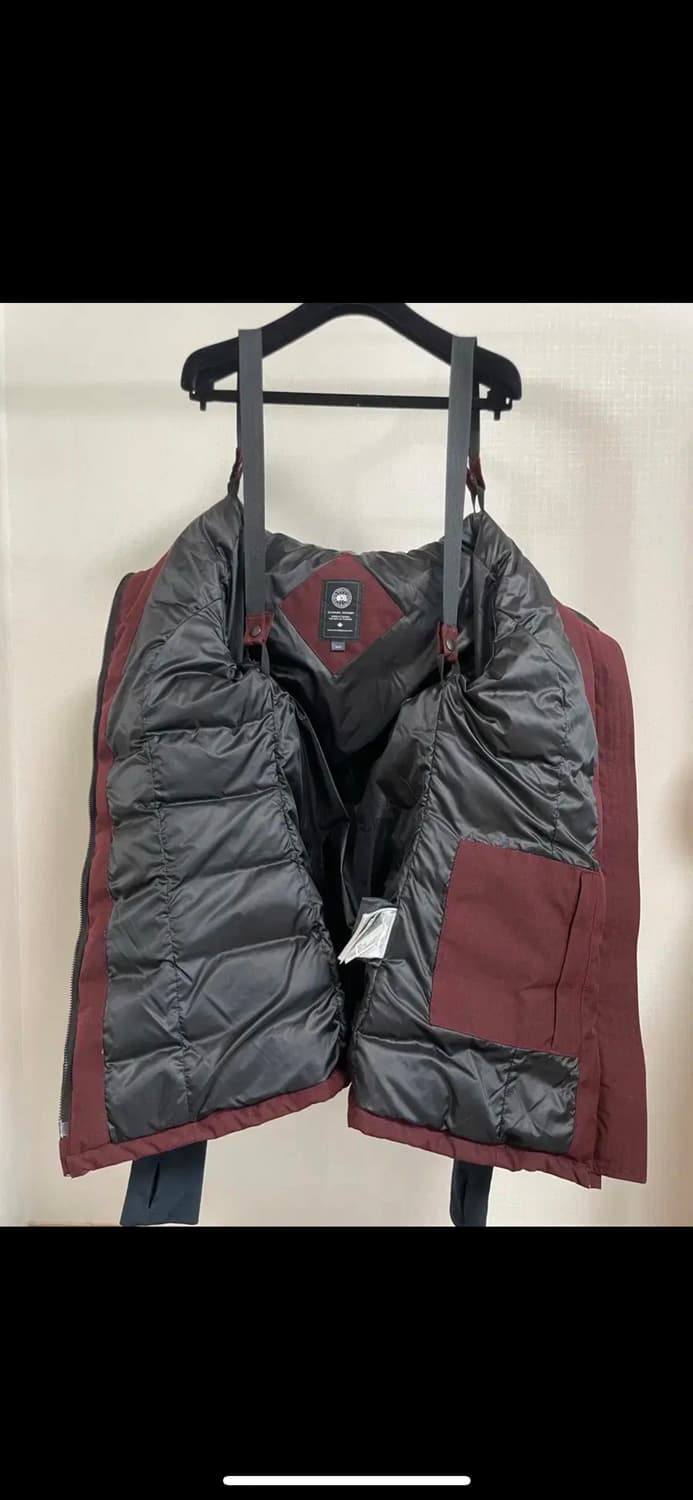 캐나다 구스 블랙라벨 버건디 여성패딩 M 매장판 상품이미지3