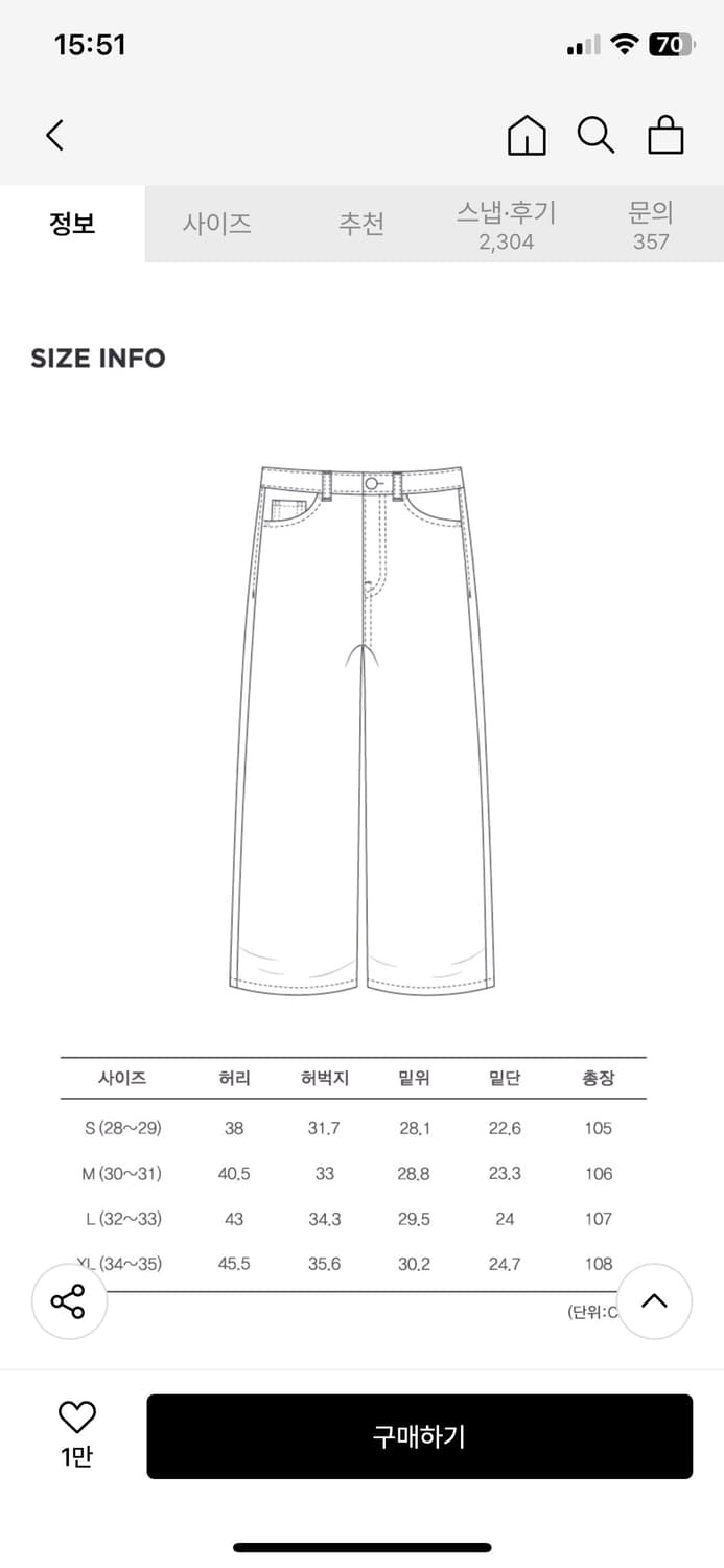 덴메이드 와이드 셀비지 데님 L 새상품 상품이미지5