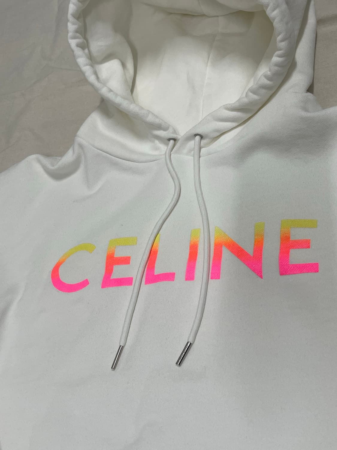 셀린느 그라데이션 레인보우 로고 후드 티셔츠 [m] 상품이미지3