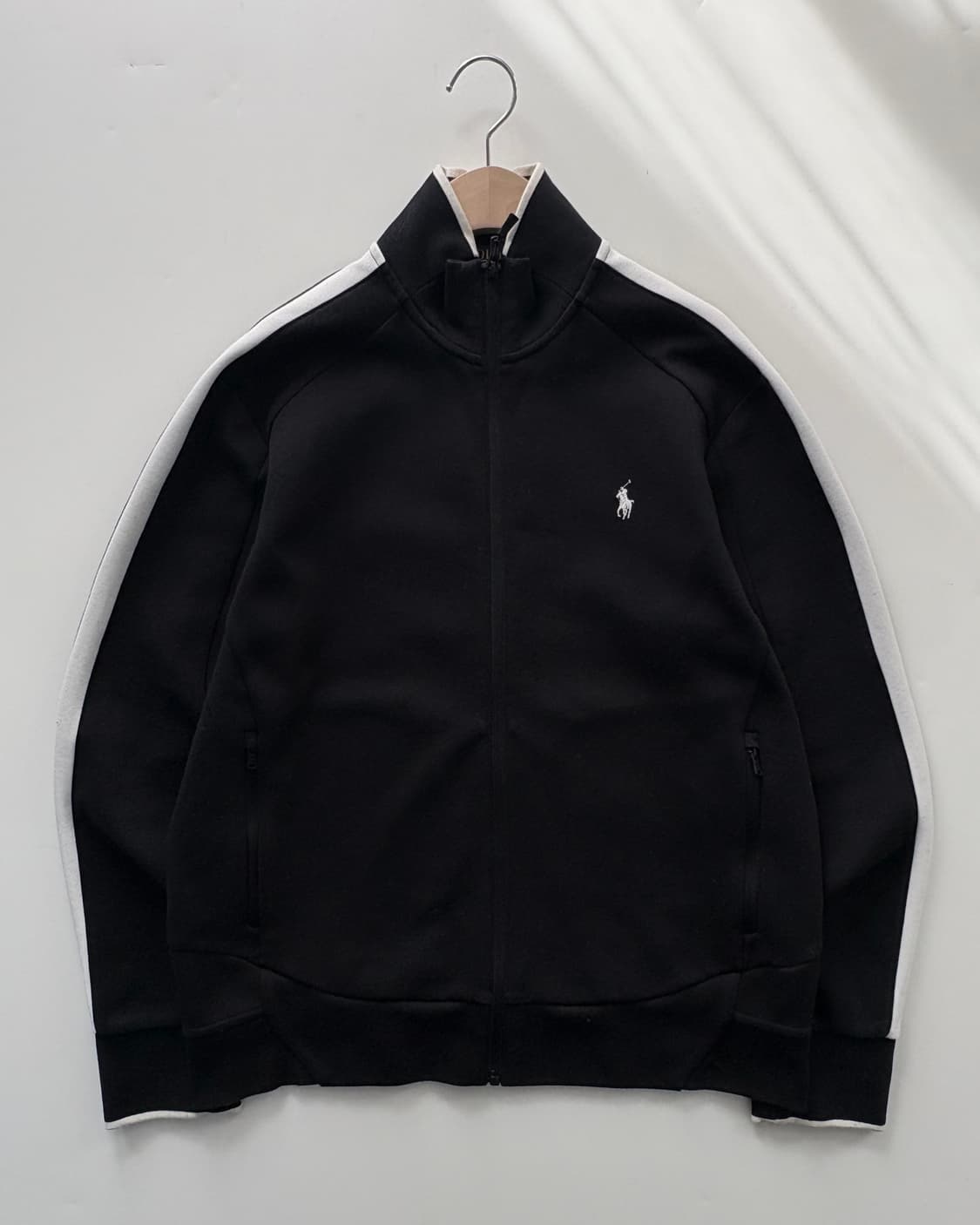 Polo 폴로 랄프로렌 신형라벨 블랙컬러 사이드라인 져지 집업 상품이미지3