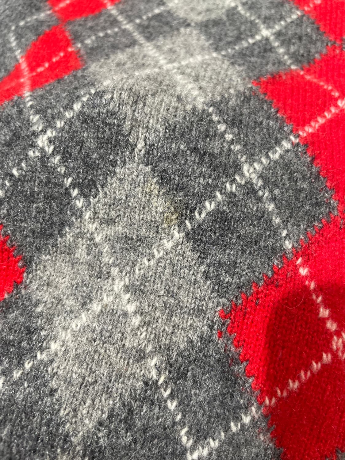 버버리 그레이 아가일 크루넥 램스울 니트 상품이미지9