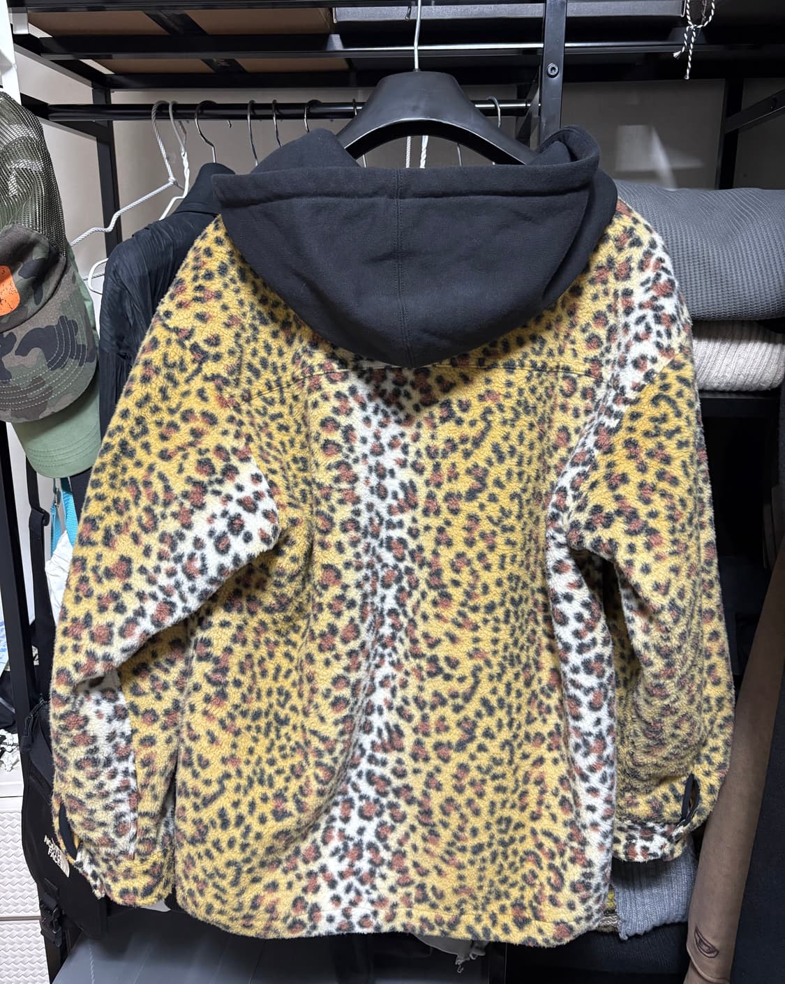 슈프림 플리스 집업 후드 셔츠 브라운 레오파드(M) 상품이미지2