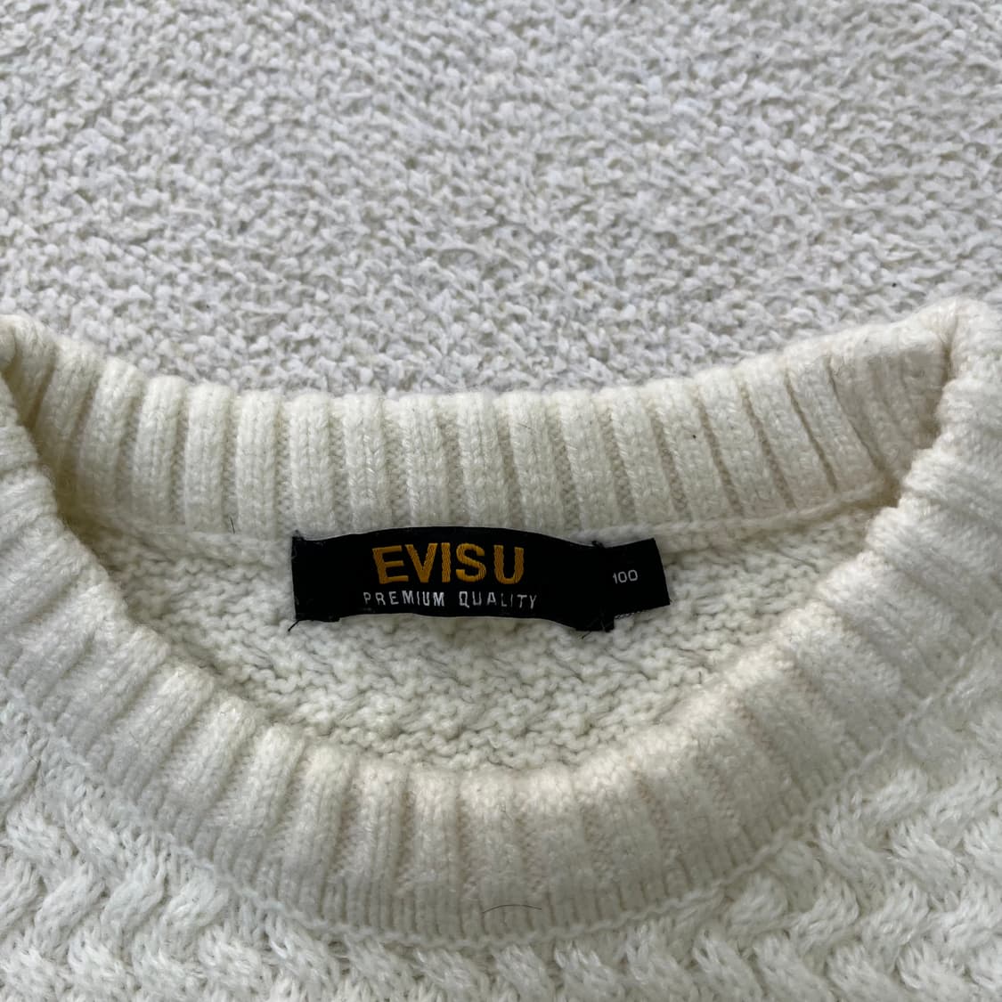 100 에비수 배색 라운드 니트 0402M 상품이미지2