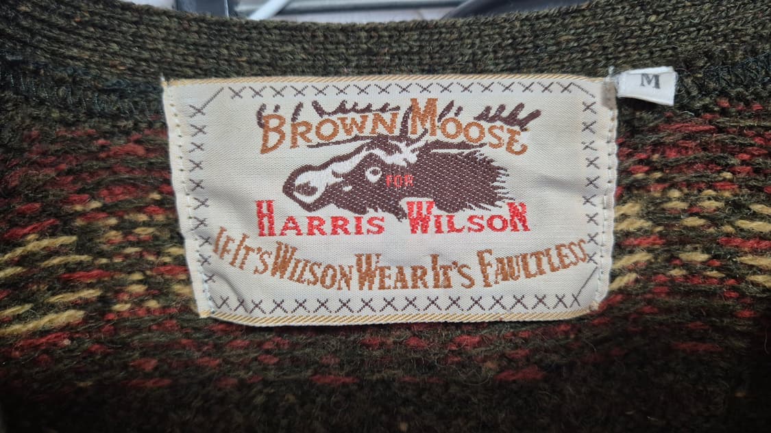 해리스 윌슨 70~80년대 페어아일 울 가디건 상품이미지3