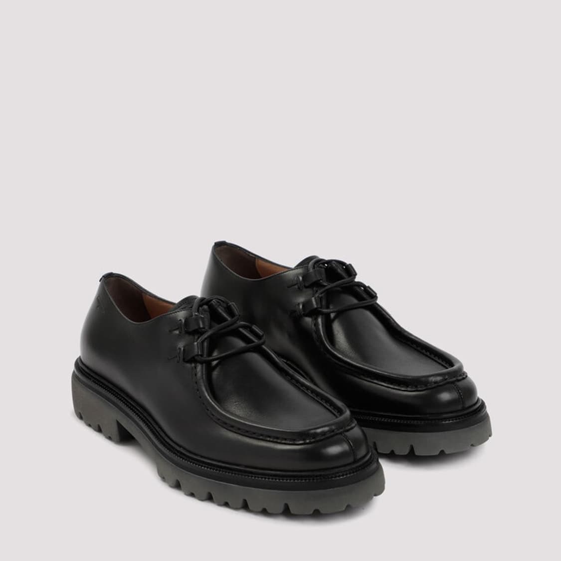 살바토레 페라가모 italo 티롤리안 레더 더비 슈즈 블랙 상품이미지1