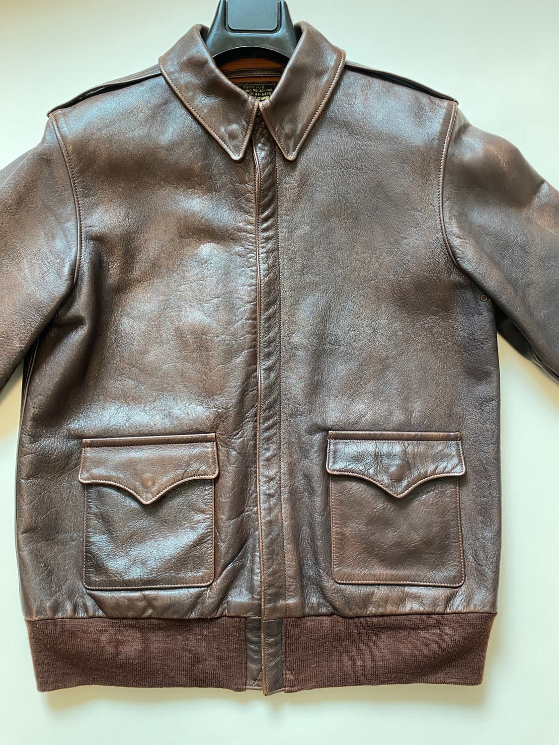 리얼맥코이 a-2 씰브라운 44사이즈 판매 상품이미지3