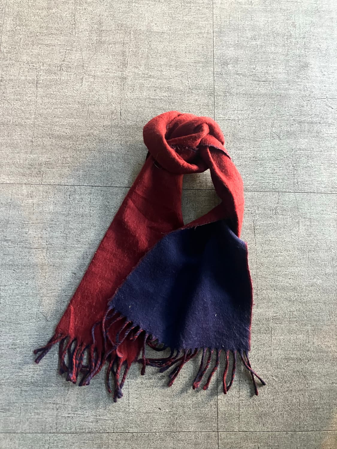 일본빈티지 올드스쿨아메카지 혁오풍 투톤 테슬머플러 상품이미지1